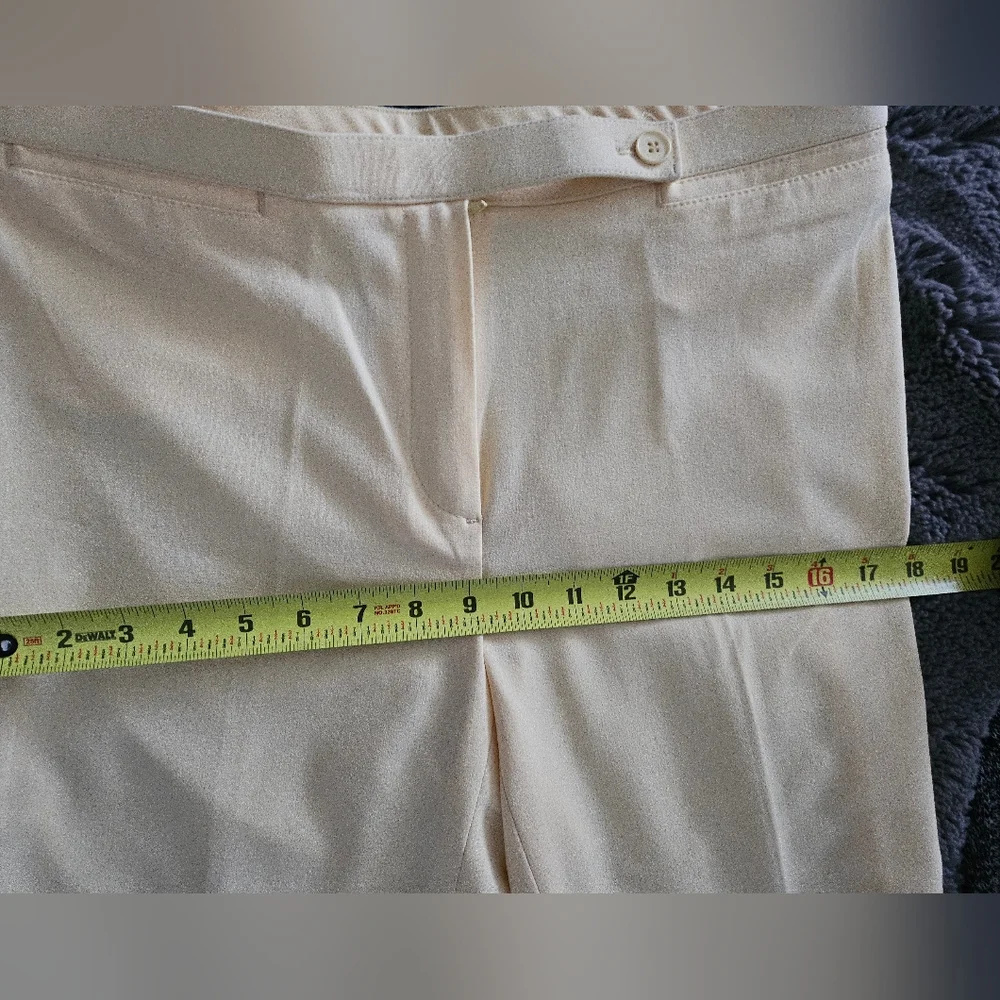 Focus 2000 Vintage Butter Yellow Straight Leg Dress Pants Womens 6 - Picture 7 of 12